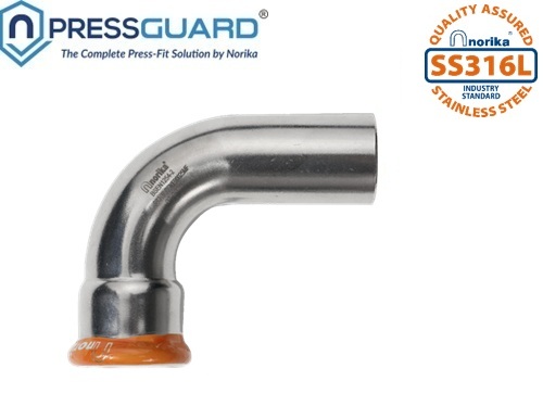 Stainless Steel 316L Press Fit 90 Deg Elbow(MxF)